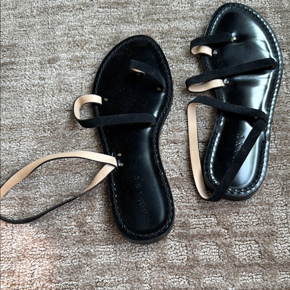 Black and Tan Women's Sandals